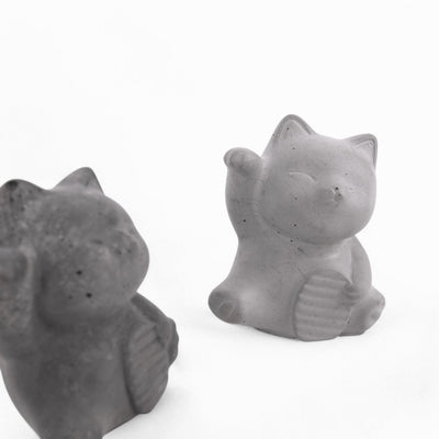 Mia | Katze aus Beton – Handgefertigt, Minimalistisch, Grau & Anthrazit