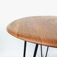 Coffee table made from wine barrel lid Ø54cm AM-TP – Handmade oak wood — Ansicht 3