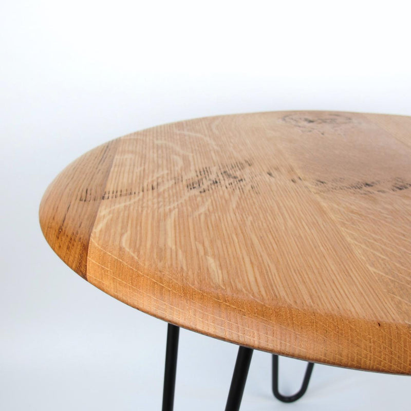 Couchtisch Rocaro Wine & Barrels Weinfassdeckel Ø53cm Handgefertigt Eichenholz — Ansicht 3