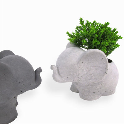 Tino Elefant Blumentopf aus hochfestem Beton grau oder anthrazit