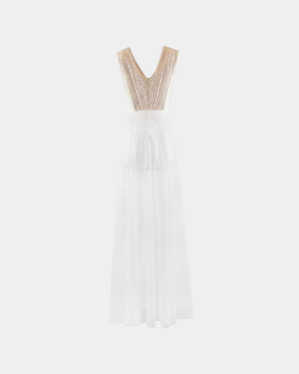 Kleid Marilyn – Schimmernder Tüll | Tiefer V-Ausschnitt | Recycelter Glamour