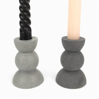 Linn Concrete Candle Holder – Grey & Anthracite — Ansicht 3