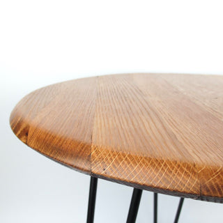 Coffee table made from an old wine barrel lid, Ø55cm, "without embossing" – Handmade | Rustic | Sustainable