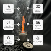 LUCEO Design Table Fire with Rotating Flame and 2500 W Heat Output — Ansicht 3