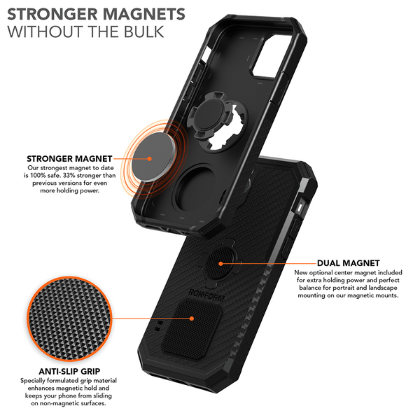 Rokform Rugged Case for iPhone 12/12 Pro - Military-Grade, Magnetic, Twist Lock