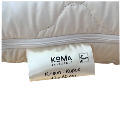 KOMA Schlafgut Kapok Bio Kopfkissen Premium – separater Innenbeutel