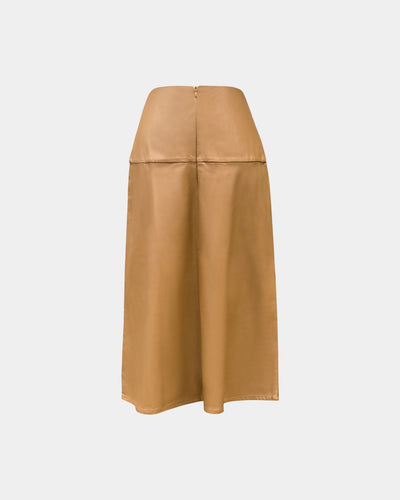 Midi skirt made of sustainable pineapple leather – Vegan – ALINE CELI