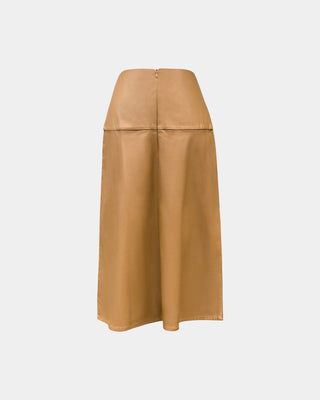 Rock aus nachhaltigem Ananasleder – Midi | Vegan | ALINE CELI