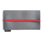 Felt Sleeve X23 Grey – Handcrafted Wool Felt with Red Safety Strap