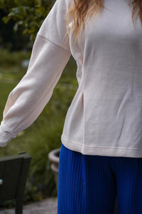 Nayala long jumper creamy white – oversized, organic cotton — Ansicht 7