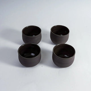 Ocha Teetasse – Grau-Schwarz | Handgefertigt | Keramik