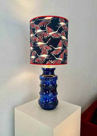 Große Mid century Tischlampe aus Scheurich Vase