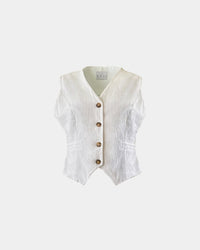Architectural Linen Vest – 100% Linen, tailored — Ansicht 1
