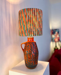 Fat Lava 70er Jahre Tischlampe von S.P. Gerz - mit Pop Weave Schirm — Ansicht 2