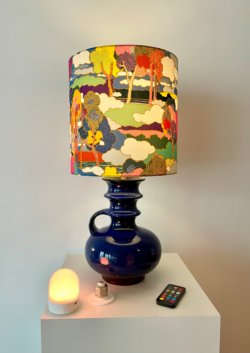 Tischlampe aus Mid Century Vase von Cari Zalloni für Steuler - Liberty London Stoff — Ansicht 6