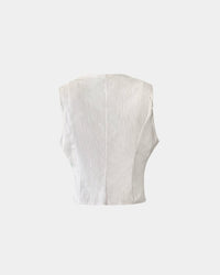Architectural Linen Vest – 100% Linen, tailored — Ansicht 2