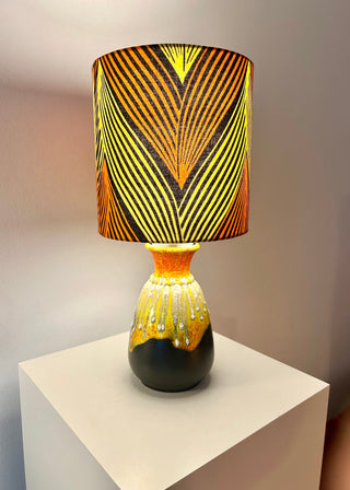 Bay Keramik Vasenlampe Design Bodo Mans - Opt Art  / Pop Art