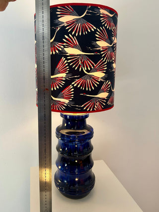 Große Mid century Tischlampe aus Scheurich Vase