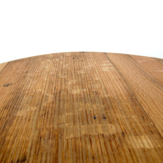 Couchtisch aus altem Whiskyfassdeckel Ø60cm "mini |Z|" – Handgefertigt | Rustikal | Nachhaltig