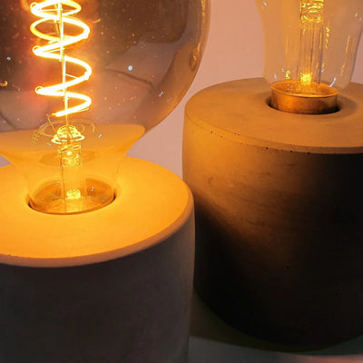 Strokka Table Lamp Ø14cm Concrete – Modern Minimalist