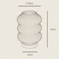 Luma 3D-Printed Lamp Recycled PLA Oak Wood Table Lamp — Ansicht 4