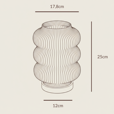 Luma 3D-Printed Lamp Recycled PLA Oak Wood Table Lamp