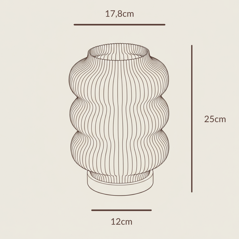 Luma 3D-Printed Lamp Recycled PLA Oak Wood Table Lamp — Ansicht 4