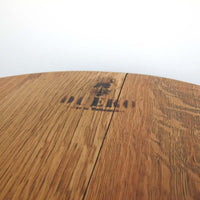 Coffee table Duero made from a wine barrel lid Ø54cm oak wood steel legs handmade — Ansicht 4