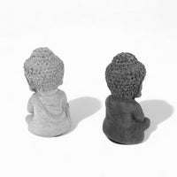 Byla Buddha Beton Figur Grau Anthrazit – Handworkz moderne Dekoskulptur — Ansicht 4