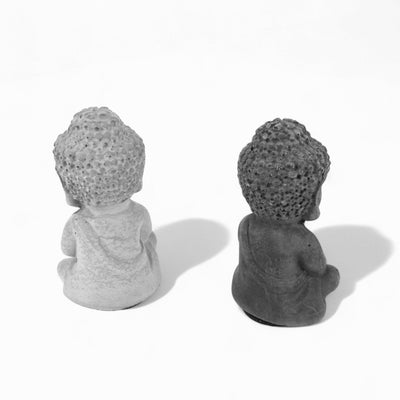 Byla Buddha Beton Figur Grau Anthrazit – Handworkz moderne Dekoskulptur