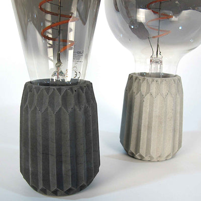 Violet Concrete Table Lamp – Dimmable, modern design, handmade