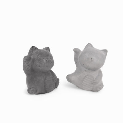 Mia | Katze aus Beton – Handgefertigt, Minimalistisch, Grau & Anthrazit