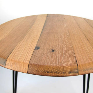 Couchtisch aus altem Weinfassdeckel Ø55cm "Tonner" – Handgefertigt | Rustikal | Nachhaltig