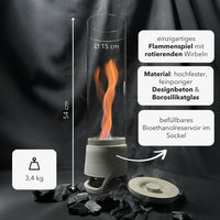 LUCEO Design Table Fire with Rotating Flame and 2500 W Heat Output — Ansicht 4
