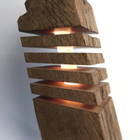 Torn 4 Stehlampe – Designerstück aus recyceltem Fachwerkholz — Ansicht 4