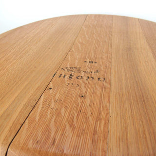 Couchtisch aus altem Weinfassdeckel "Intona AM-TP" – Handgefertigt | Nachhaltig | Einzigartig