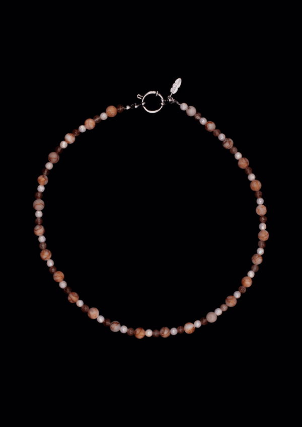 Melissa Handmade Pearl Necklace - Natural & Freshwater Pearls Stainless Steel Clasp