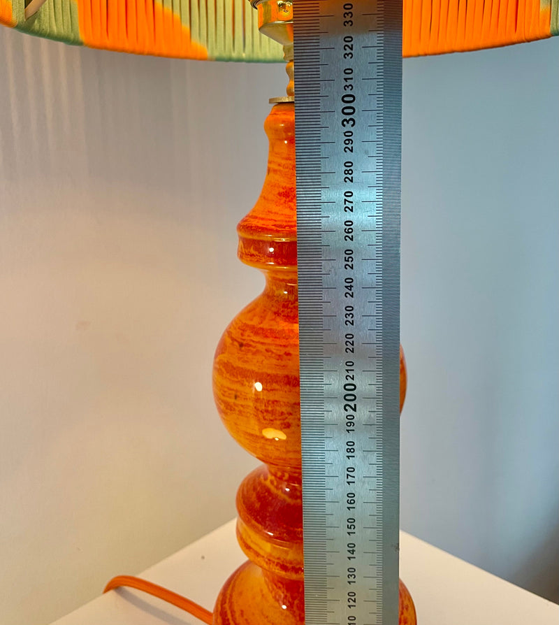 70er Jahre Keramiklampe mit Pop Art String-Schirm — Ansicht 6