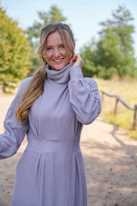 AILA Comfy Dress lilac – floor-length, flowing, sustainable — Ansicht 2