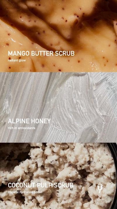 Frühling94 Discovery Set – Coconut & Mango Peelings, Alpine Honey Massage