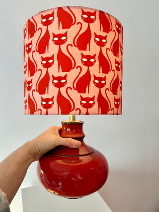 Original Jasba Vasenlampe - Upcycling zu einer kabellosen Tischlampe mit LED Leuchtmittel aus Vintage Vase der 70er Jahre - West German Pottery