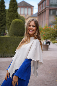 Nayala Poncho cream white – organic cotton, elegant & versatile — Ansicht 1