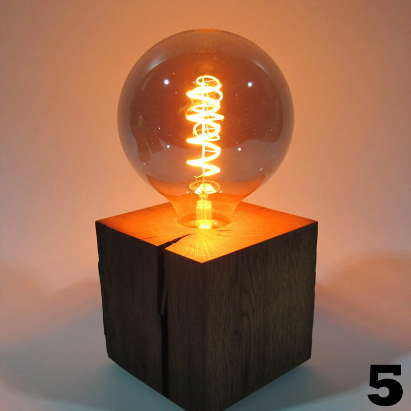 Skumring Bedside Lamp Oak Wood Handmade Dimmable — Ansicht 12