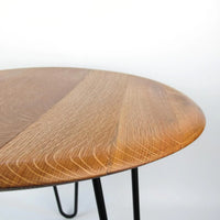 Handmade Wine Barrel Lid Coffee Table Ø54cm – Rustic & Modern — Ansicht 5