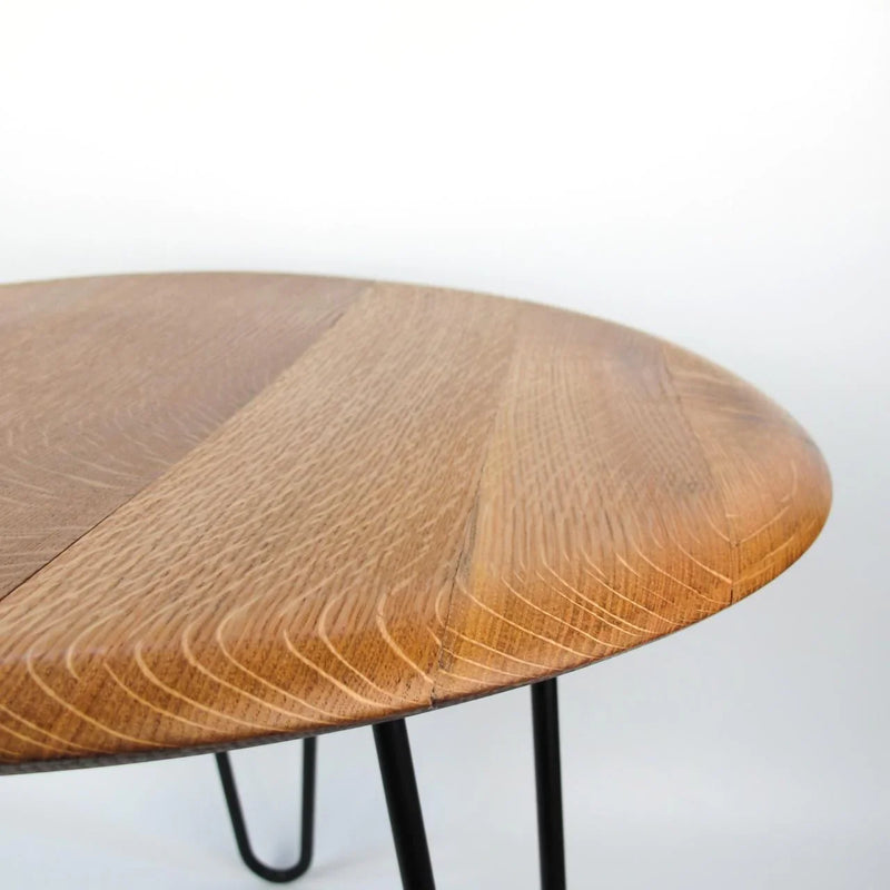 Handmade Wine Barrel Lid Coffee Table Ø54cm – Rustic & Modern — Ansicht 5