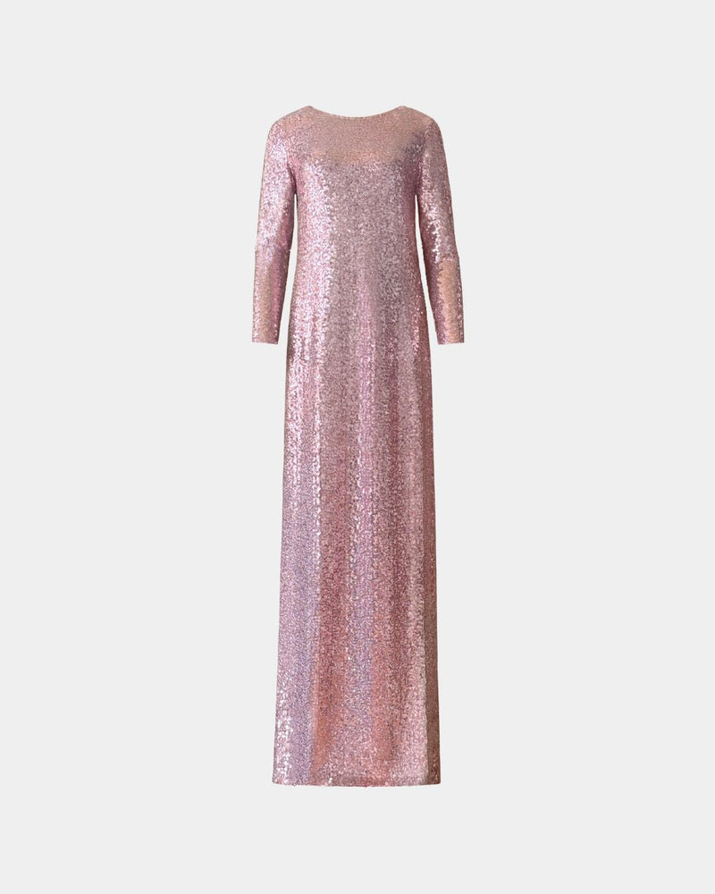 Kleid Lumière Rose Pailletten – Lang – Aline CELI — Aline CELI
