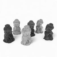 Byla Buddha Beton Figur Grau Anthrazit – Handworkz moderne Dekoskulptur — Ansicht 5