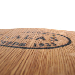 Coffee table made from an old wine barrel lid, Ø55cm, "Toneleria Salas Desde 1925" – Handmade | Rustic &amp; Modern | Sustainable