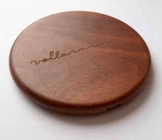 Charging station wood in dark brown