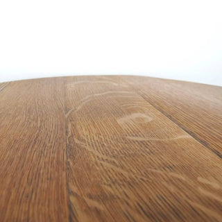 Couchtisch aus altem Weinfassdeckel Ø54cm "AM-TP" – Handgefertigt | Rustikal | Nachhaltig